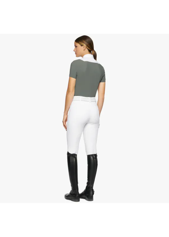 Women's Jersey S/S Competition Shirt w/Poplin Bib