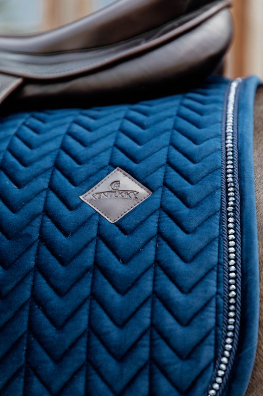 Kentucky Saddle Pad Velvet Pearls SJ -NAVY