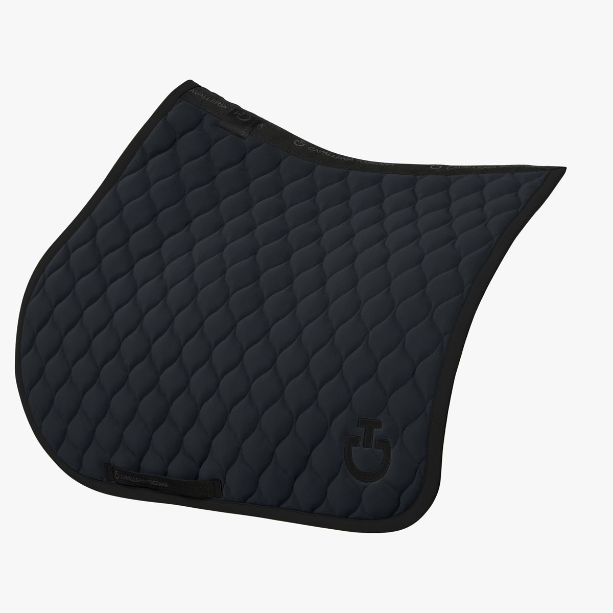 Cavalleria Toscana Jumping Saddle Pad with Circular Quilting - Charcoal