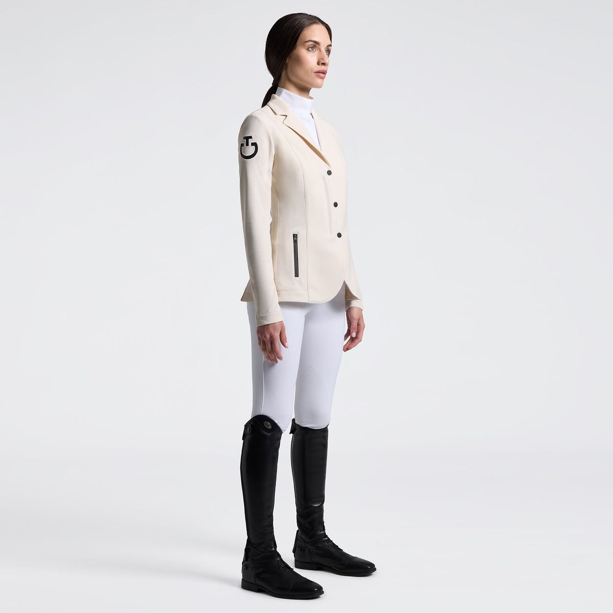 Cavalleria Toscana Women's Competition jacket with zip with inserts in technical mesh - Brich
