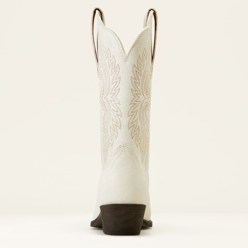 WMS HERITAGE R TOE WESTERN BOOT - IVORY