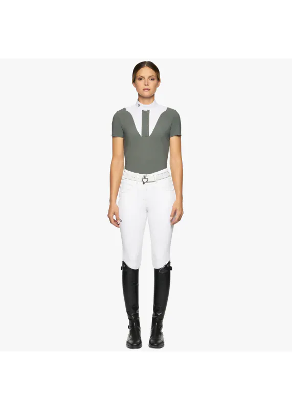 Women's Jersey S/S Competition Shirt w/Poplin Bib