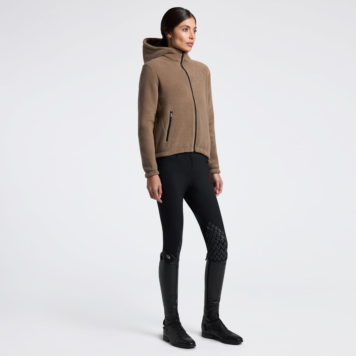 Cavalleria Toscana Women's Technical Fleece Zip Hoodie