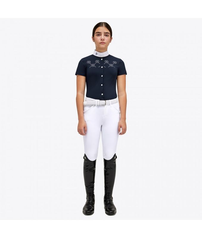 Cavalleria Toscana Girls Mini Orbit Print Jersey S/S Competition