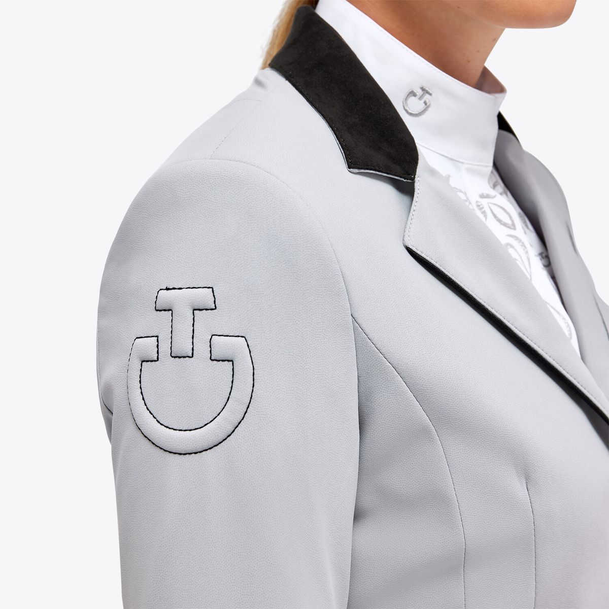 Cavalleria Toscana Women's Competition Jacket with Buttons - grey
