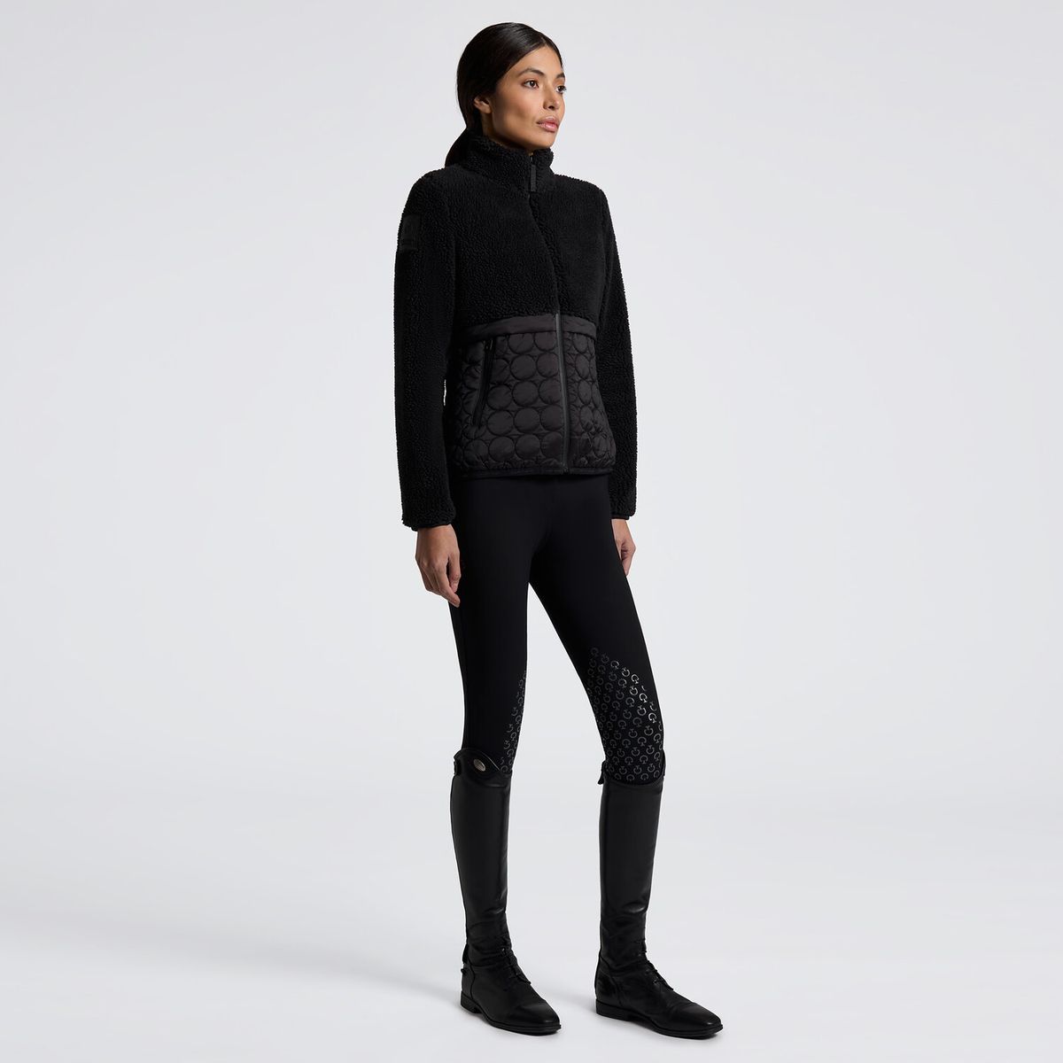 Cavalleria Toscana Women's Fleece and Nylon Zip Jacket