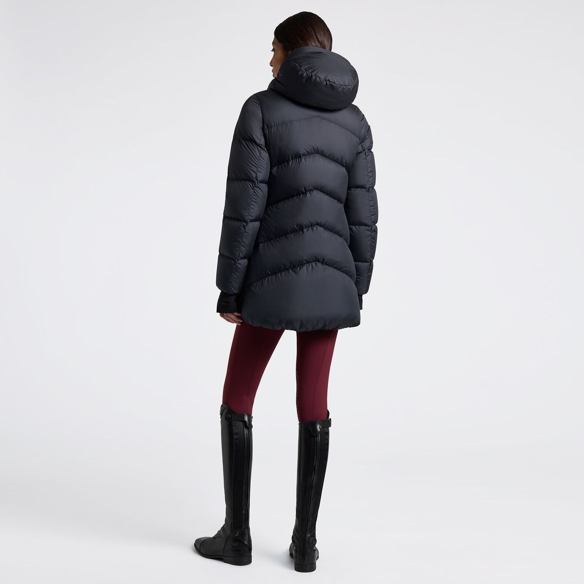 Cavalleria Toscana Women's Long Padded Down Jacket in Nylon with Hood