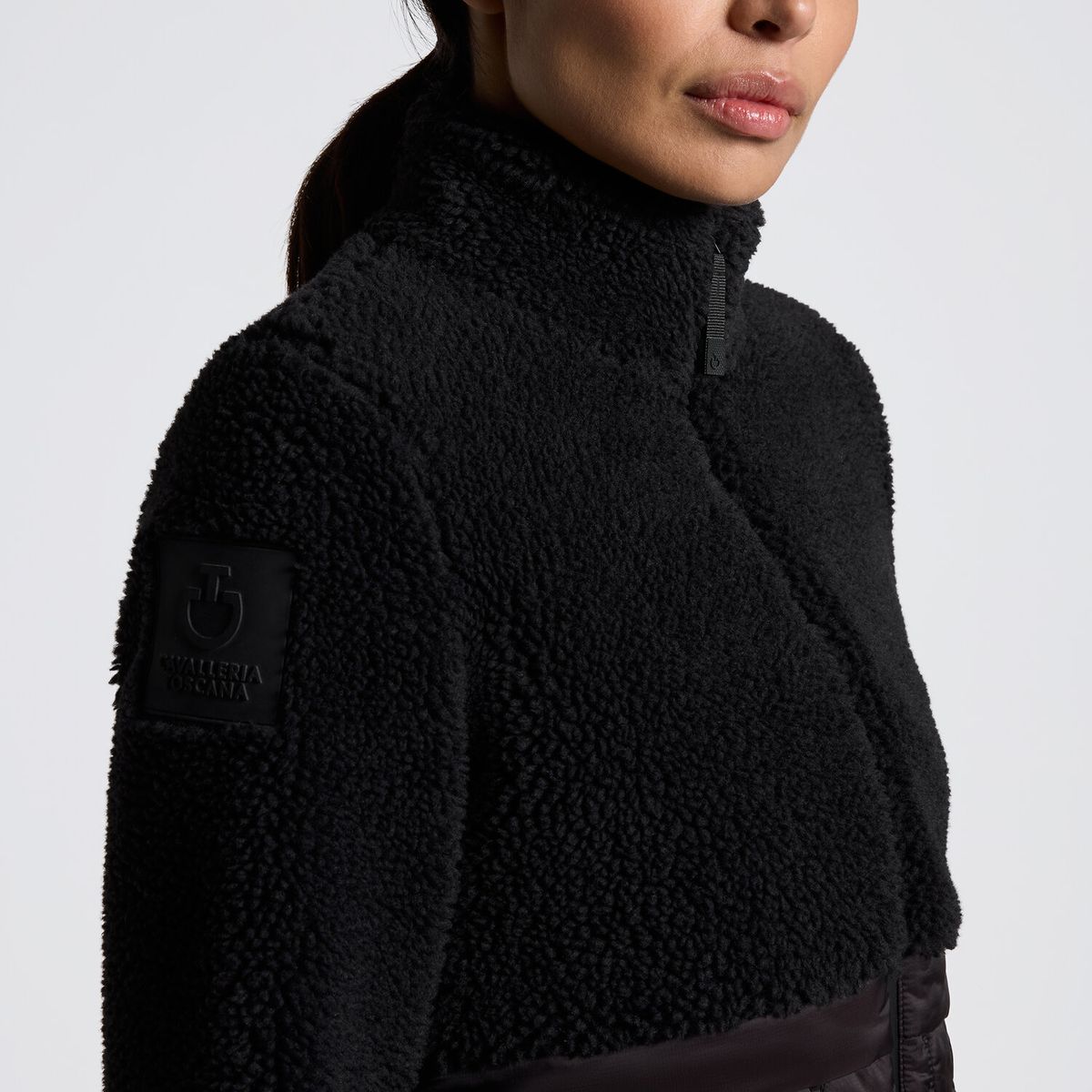 Cavalleria Toscana Women's Fleece and Nylon Zip Jacket